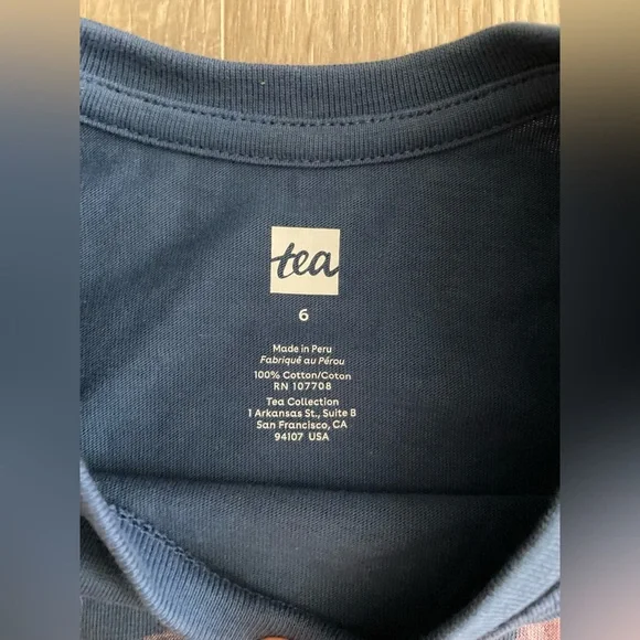 Tea Collection Kids Happy Hund Dog Long Sleeve Graphic Tee - Size 6 - Picture 5 of 10